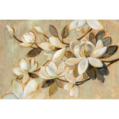 Magnolia Simplicity by Silvia Vassileva - Wrapped Canvas Painting