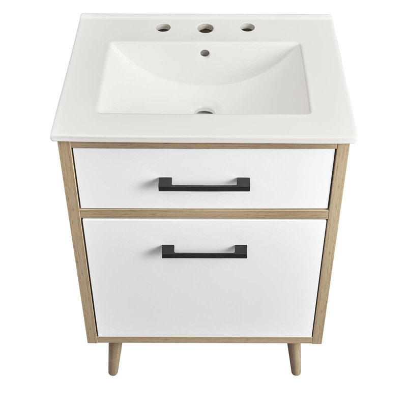 Meuble-lavabo 24 po Maverick par Modway, Blanc