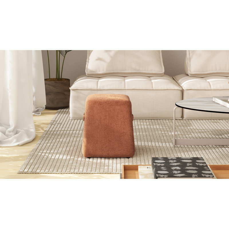 Repose-pieds rembourré H 17,5 po, Orange