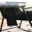 Fauteuil inclinable moelleux avec dossier alvéolaire de massage - support lombaire et repose-pieds réglables à 4 positions, poches de rangement latérales, cadre en acier robuste-1276395798