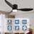 52" Smart Flush Mount Ceiling Fans With Lights Remote-1786483529