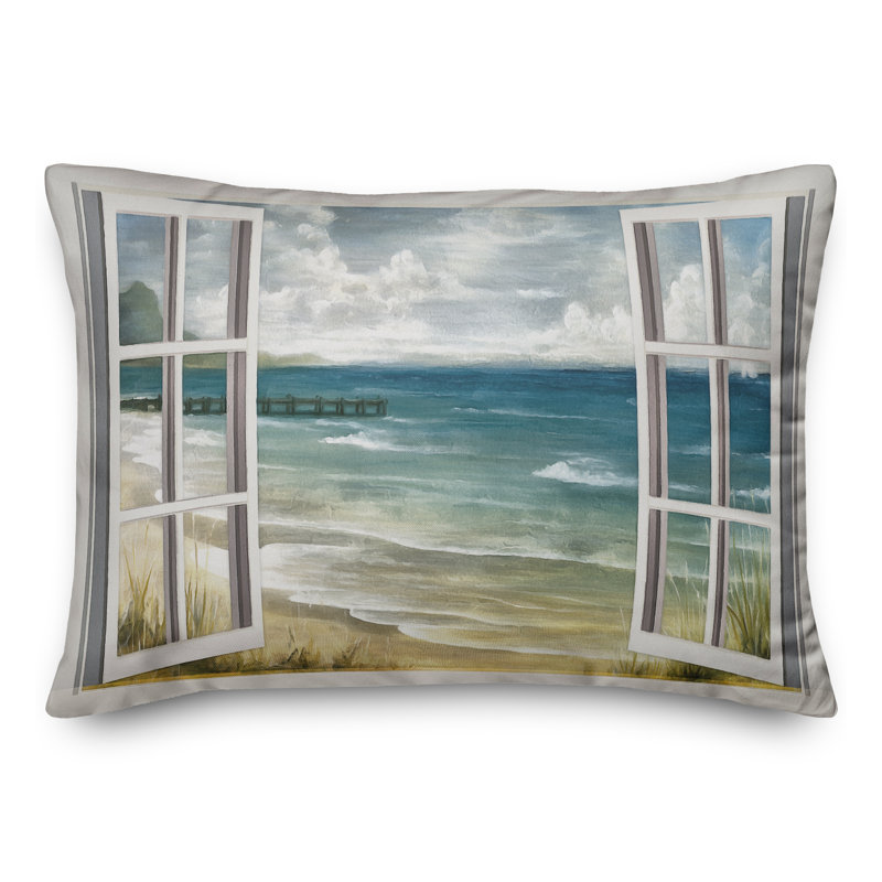 Outdoor Reversible Throw Pillow, Dark