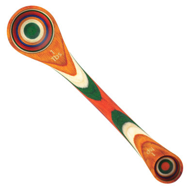 2 In 1 Wooden Measuring Spoon With Tablespoon And Teaspoon Measurements