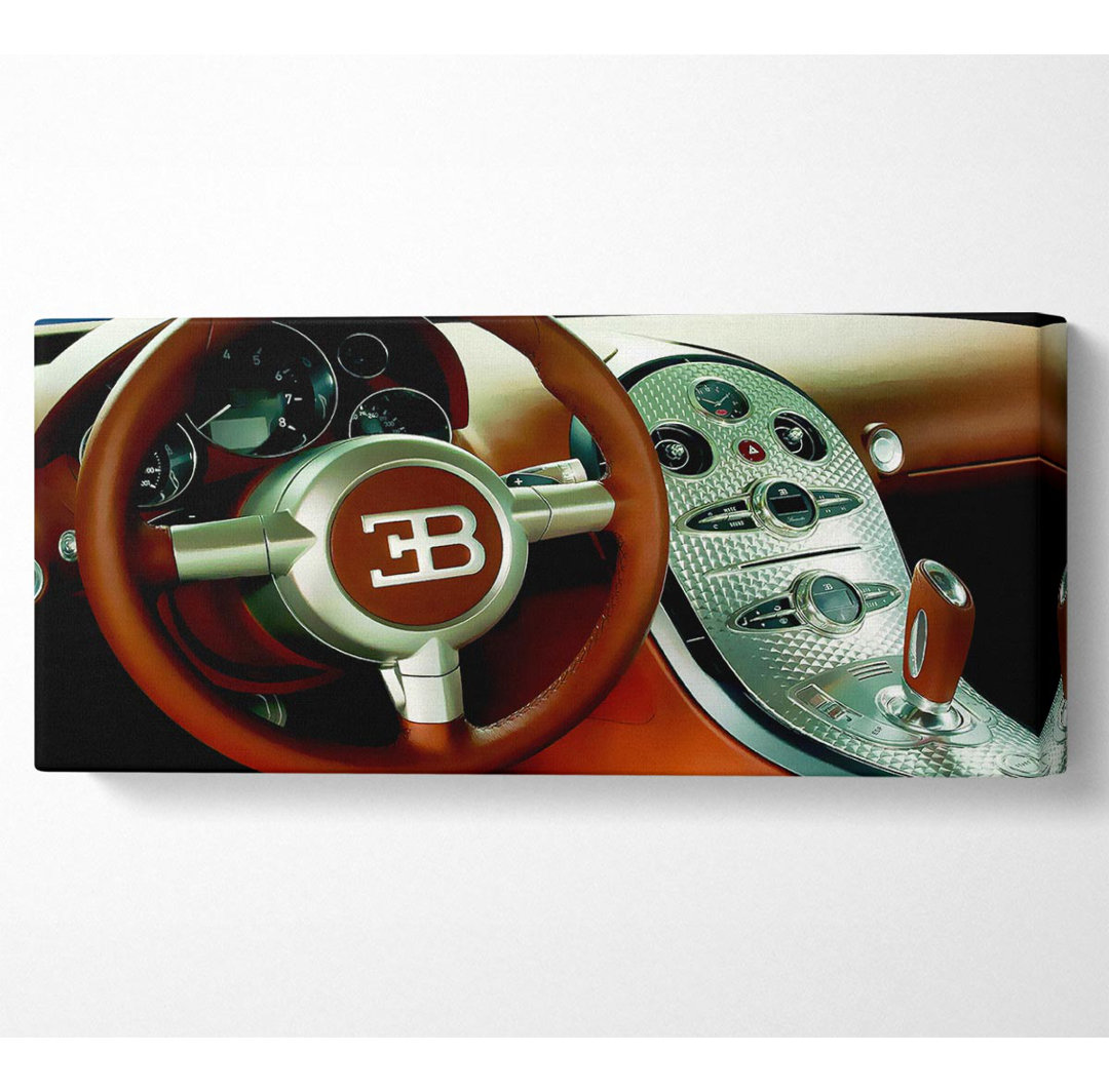 Bugatti Veyron Interieur - Kunstdrucke auf Leinwand - Wrapped Canvas