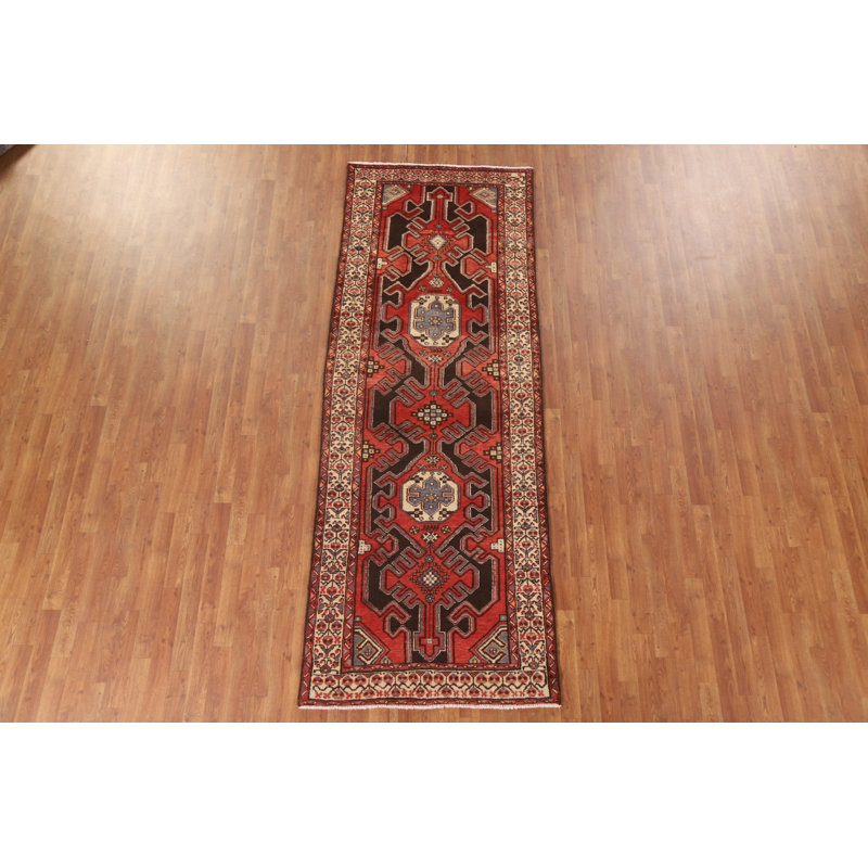 Tapis de couloir géométrique traditionnel 4 x 10