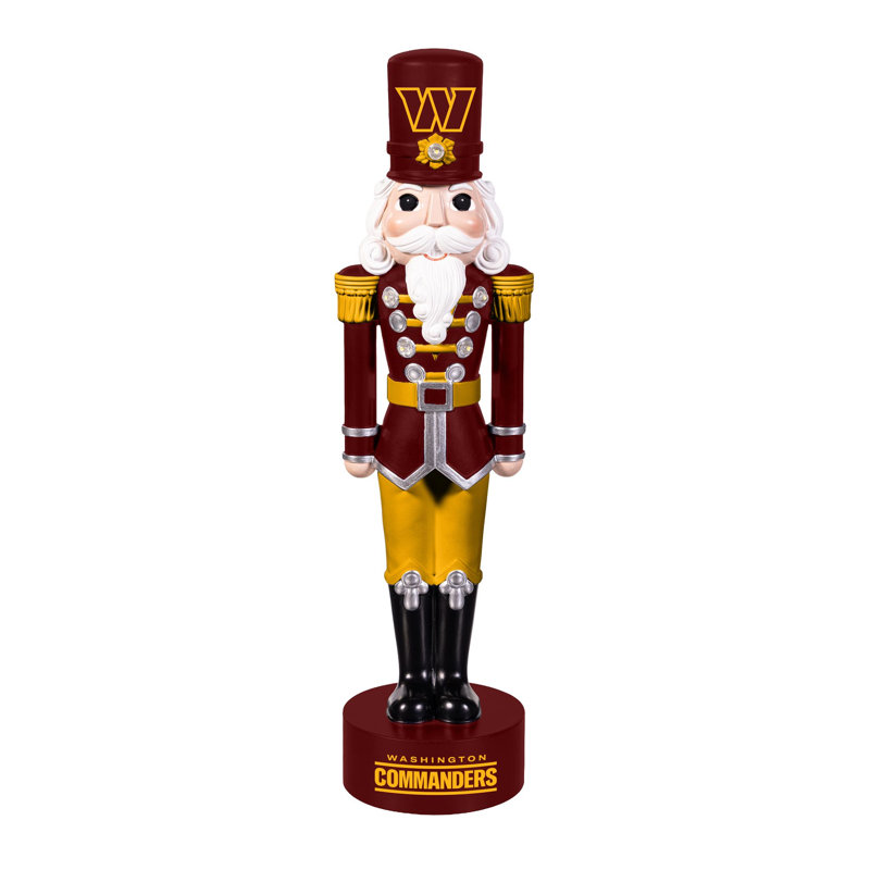 Casse-noisette lumineux DEL sous licence officielle NFL, 30 cm de hauteur, Washington Commanders