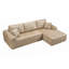 Canapé modulaire 109 po avec méridienne en L 109 po. Canapé modulaire minimaliste moderne.-125543352-125543355