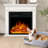 26.58''W 25"H 8.07"D Freestanding Electric Fireplace With Remote Control.-447979216