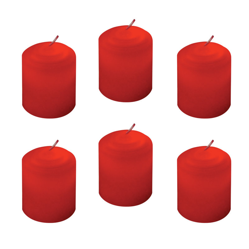 Bougie votive non parfumée, Rouge