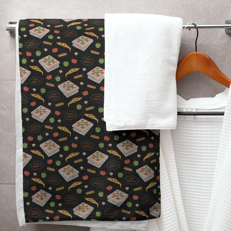 Katelyn Elizabeth Cotton Blend Bath Towel, Black