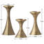 Ensemble de 3 bougeoirs décoratifs en aluminium faits à la main (laiton)-831211444