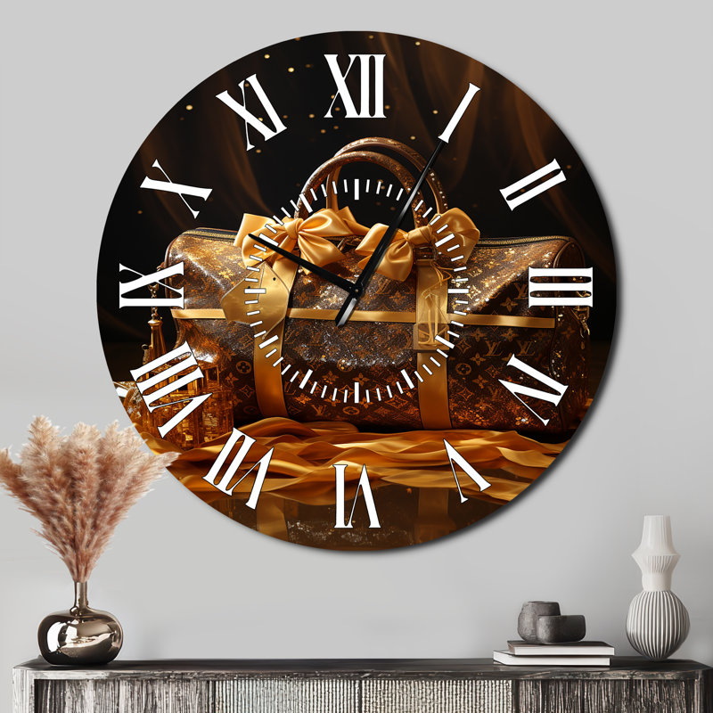 Horloge murale Lv Golden Opulence, Surdimensionné