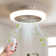 17" 5-Blade White LED Ceiling Fan With Remote Control