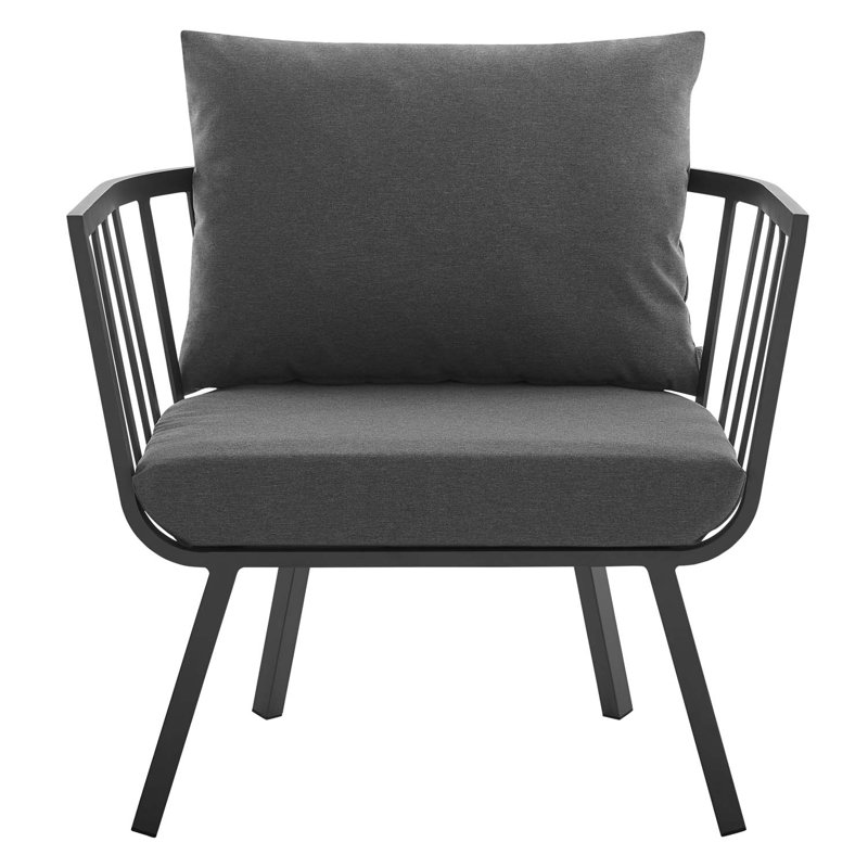 Fauteuil d'extérieur Riverside, Gris anthracite/noir