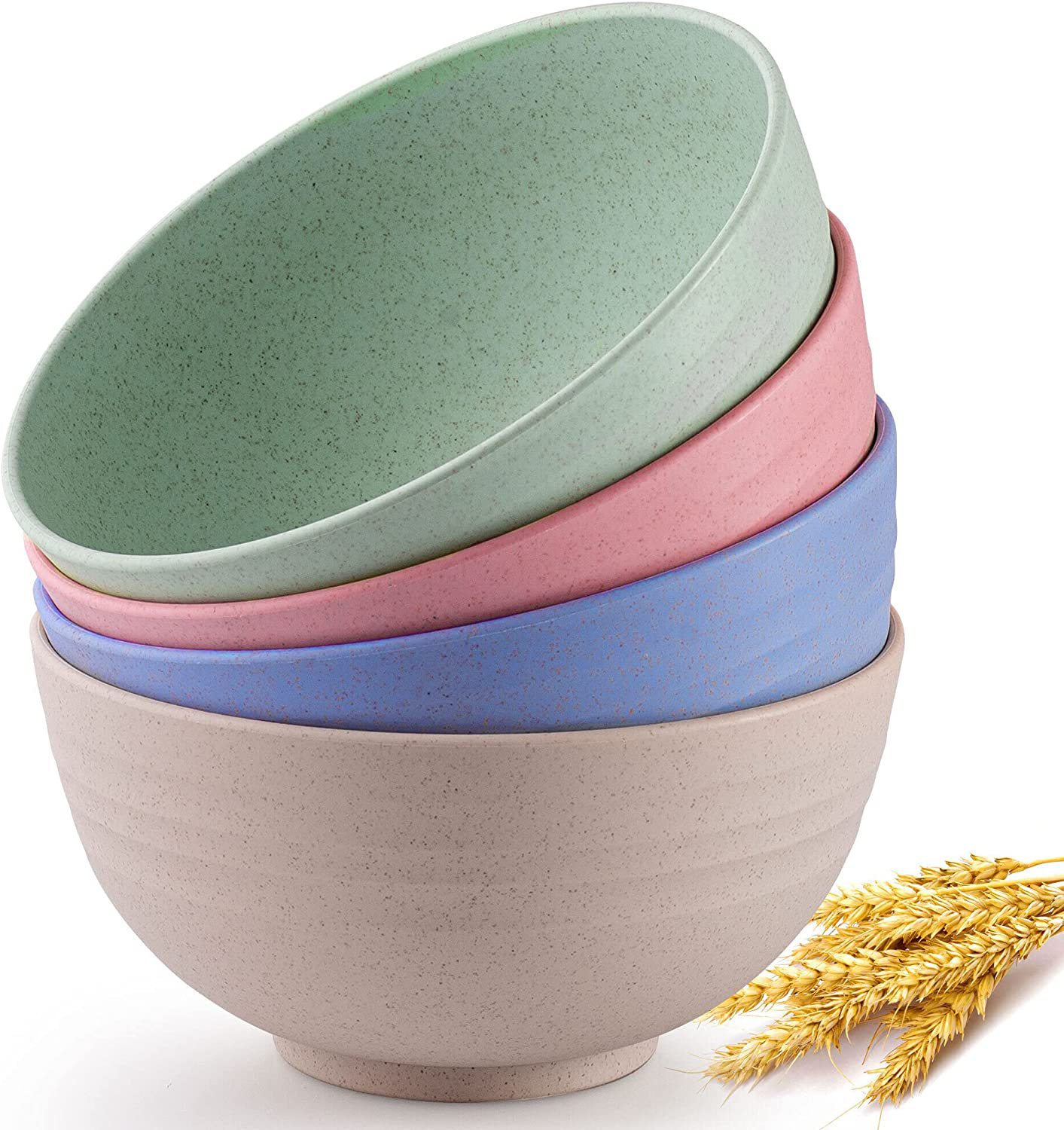 Unbreakable Cereal Bowls - 24 OZ Wheat Straw Fiber Lightweight
