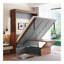 Lit escamotable double avec bureau pliable - Lit escamotable mural - Noyer et gris-1006510154