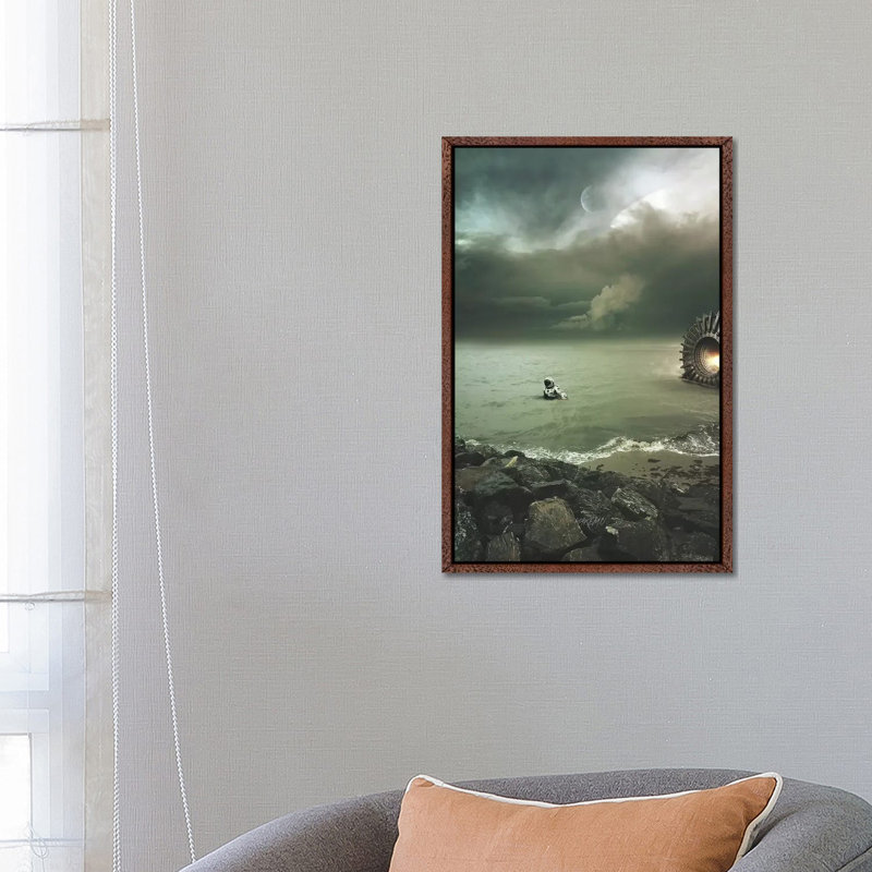 Ground Zero by Rob Hakemo - Print on Canvas, 66.04 cm H x 45.72 cm W, Classic Brown Wood Framed