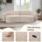 Boucle Upholstered Loveseat Couch Sofa-830111117