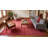 Clarissa Iris Red Handmade Contemporary Solid Viscose Area Rug-25672534