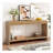 Modern 3-Drawer Console Table With Vertical Slats, Round Edge Design, Perfect For Entryway, Hallway Or Behind Sofa