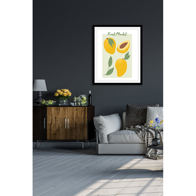 Fruit Market - Single Picture Frame Print, 70cm H x 50cm W