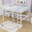 Metal Loft Bed With Power Outlet And LED Lighted