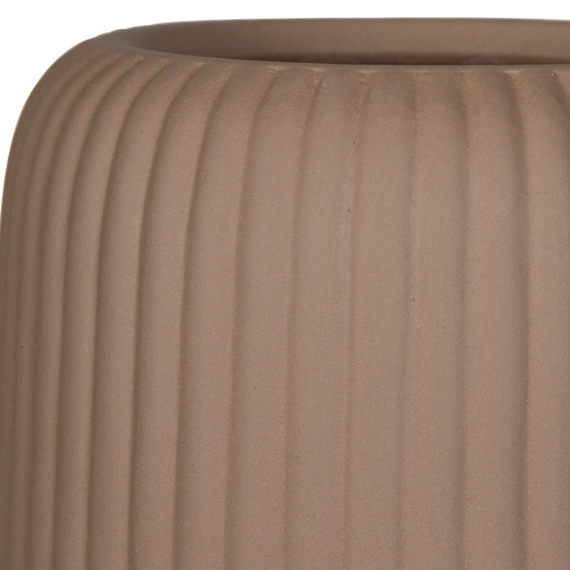 Ridge Light Brown Vases, Set/2