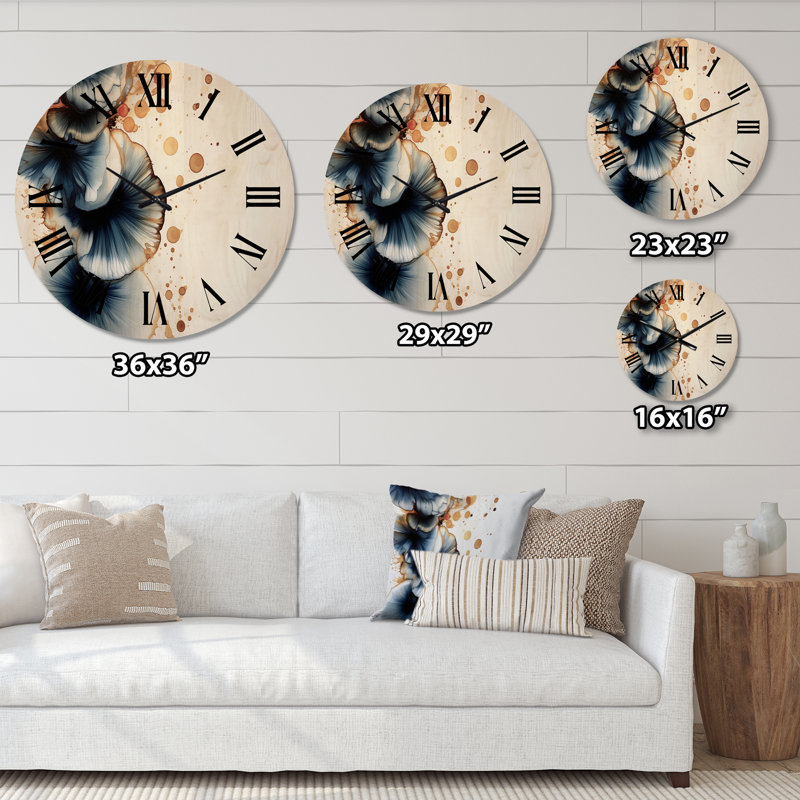 Horloge murale en bois massif Andreaz, Grand