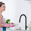 Brass Single Handle Pull Down Sprayer Kitchen Faucet, Deck-Mounted Kitchen Sink Faucet 2-Mode Spray-104905132
