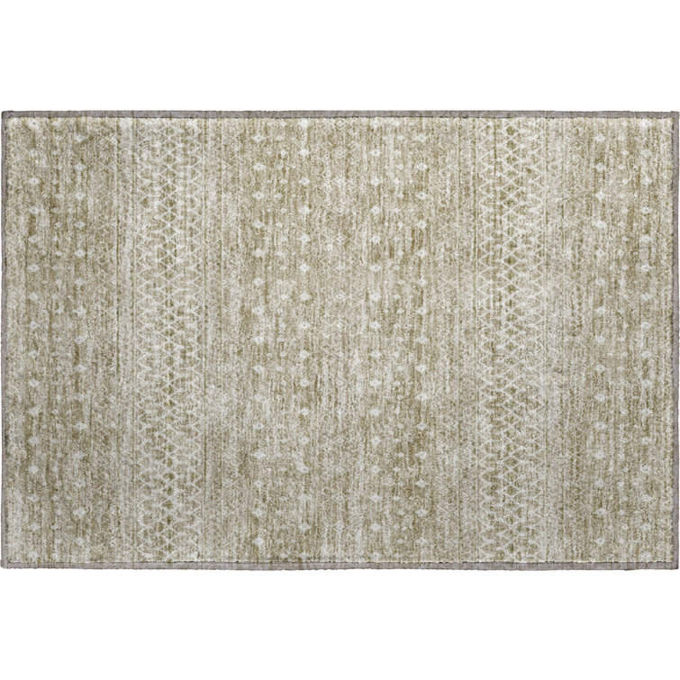 Premium Machine Washable Prisco Taupe Rug