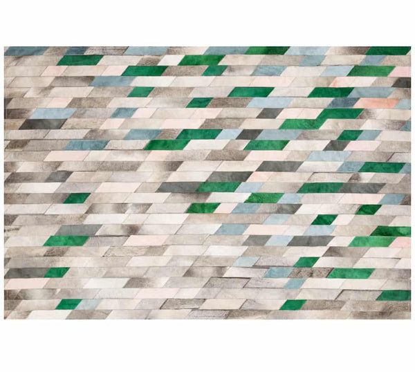 Astila Cowhide Geometric Area Rug, Rectangle 10' x 14'