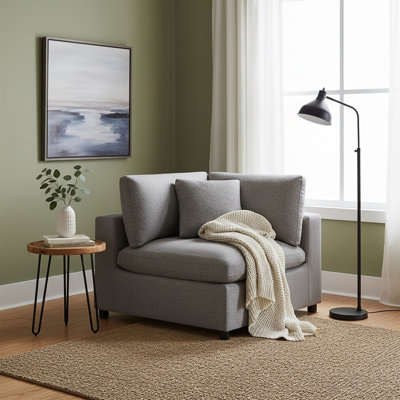 Chaise de coin Cassandra - gris anthracite