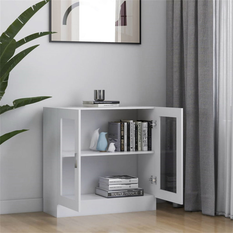 Iemanja 80cm H x 82.5cm W Standard Bookcase, White/Clear
