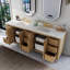 Turlington 84" Freestanding Standard Double Bathroom Vanity with Top-367853359