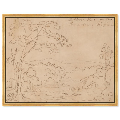 Art Remedy, croquis sur toile, fer à cheval sur Shenandoah, Virginie, États-Unis