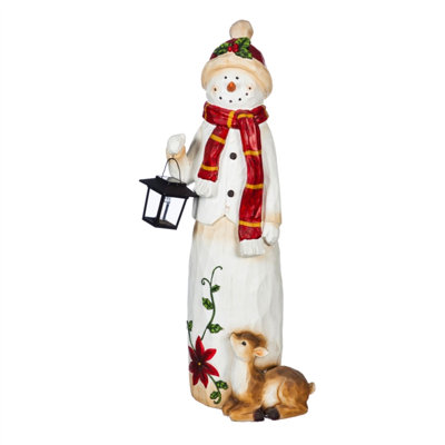 Statue solaire de bonhomme de neige
