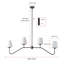 Luminaire suspendu en fer 4 lumières