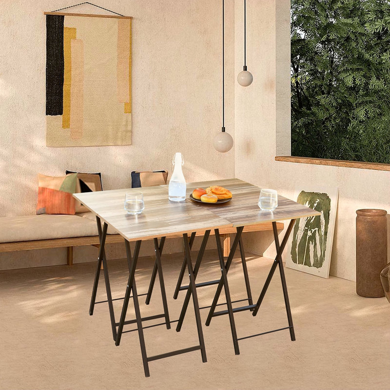 TV Trays For Eating Set Of 4 With Stand,Folding TV/Snack Tray Table Set,Folding TV Dinner Tables For Small Space