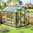 Green 6x8 Ft Polycarbonate Walk-in Greenhouse with Roof Vent and Lockable Sliding Door, Heavy-Duty Aluminum Frame for Garden, Backyard or Patio-124940944-124940948