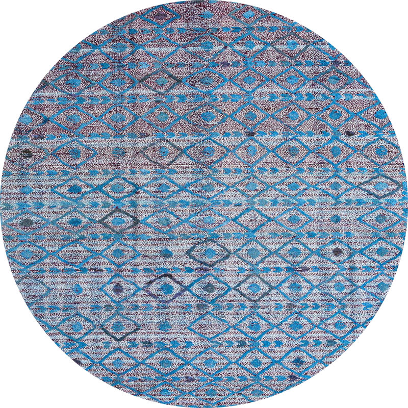 Abstract Indoor Rug, Round 8'