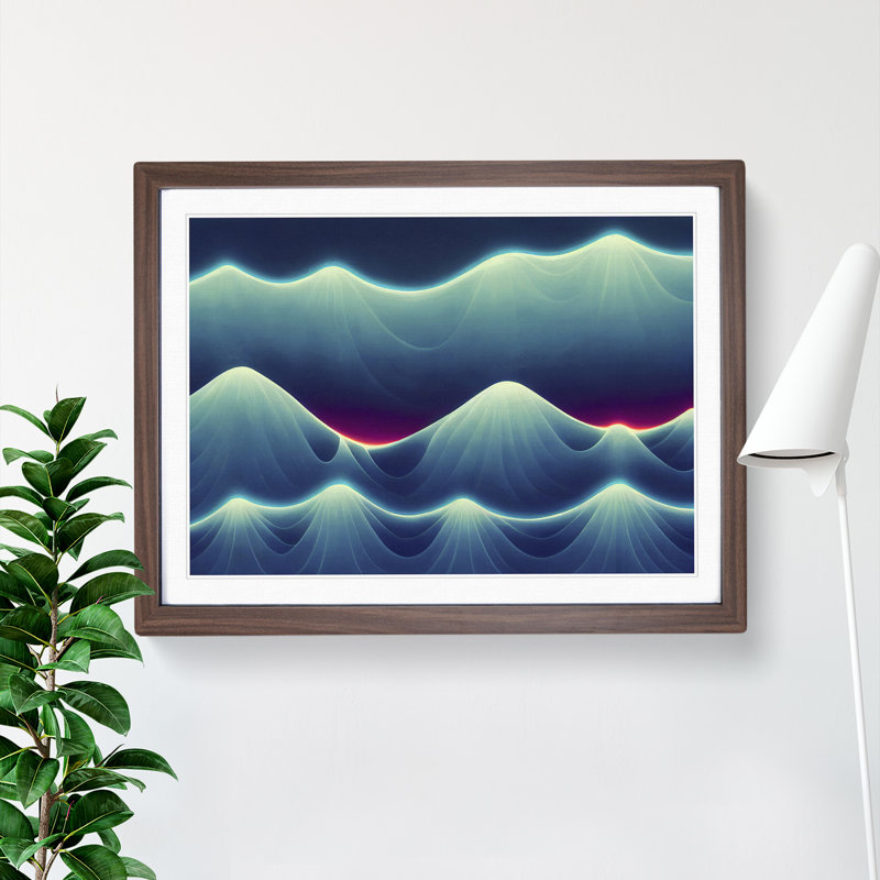 Glowing Mountain Abstract - Single Picture Frame Print