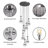 7-Lights Raindrop Solid Thick Glass Pendant light-1111906227