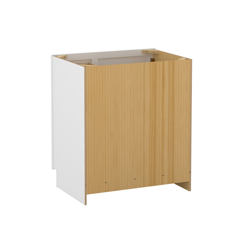 Shaker White Solid Wood Freestanding Vanity Cabinet with Drawers