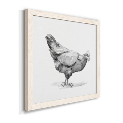 Toile encadrée de qualité supérieure Barn Fowl II - prête à être accrochée
