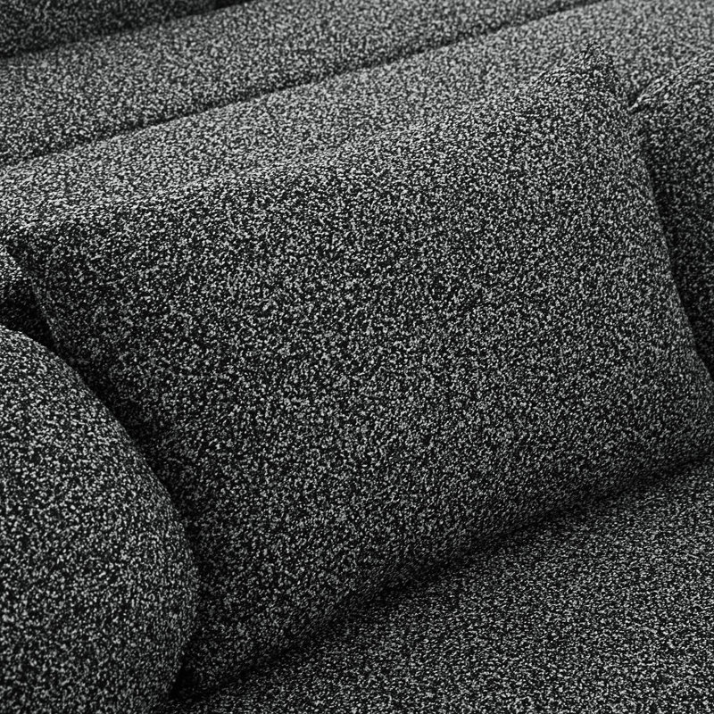 Canapé Boneless, canapé modulaire modulaire, canapé libre, Noir