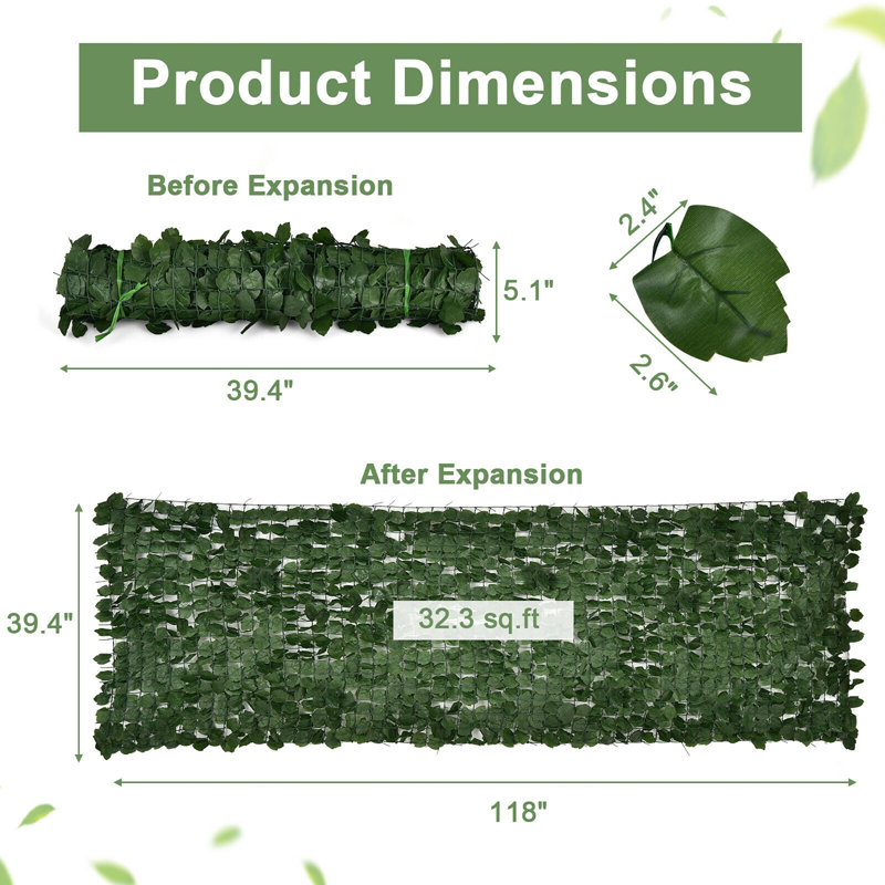 3.25' H x 10' W Composite Privacy Screen