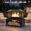 Rectangle Steel Charcoal Smokeless Fire Pit 