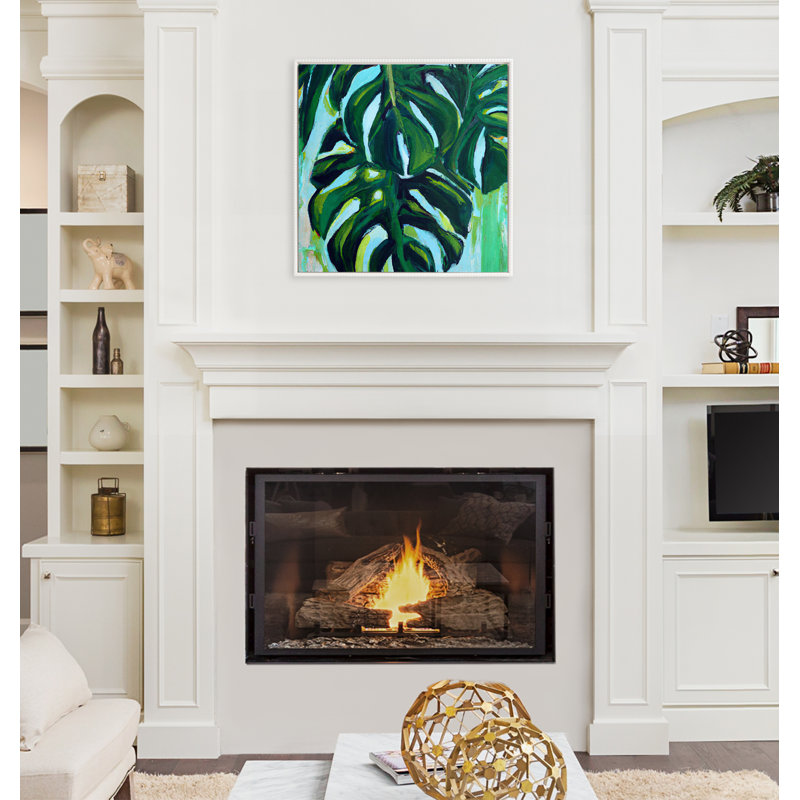 «Blank - Floater Frame», peinture sur toile, Cadre perlé blanc