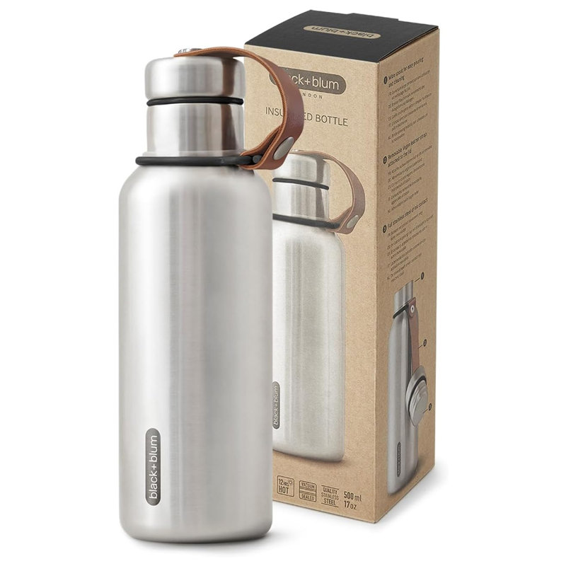 Insulated Water Bottle 500ml, Black