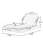 Chaise longue en bois d'acacia